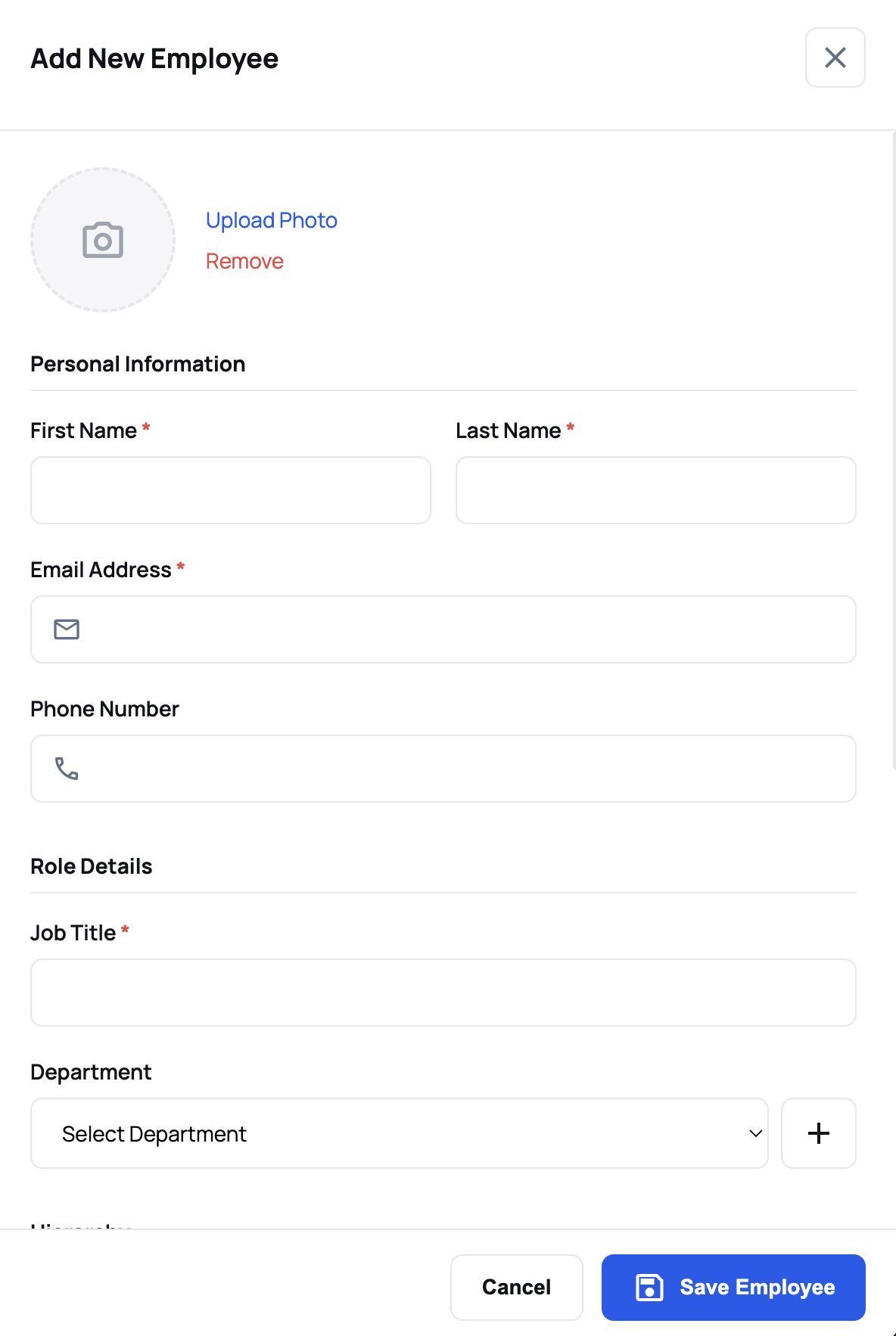 Add Employee Form